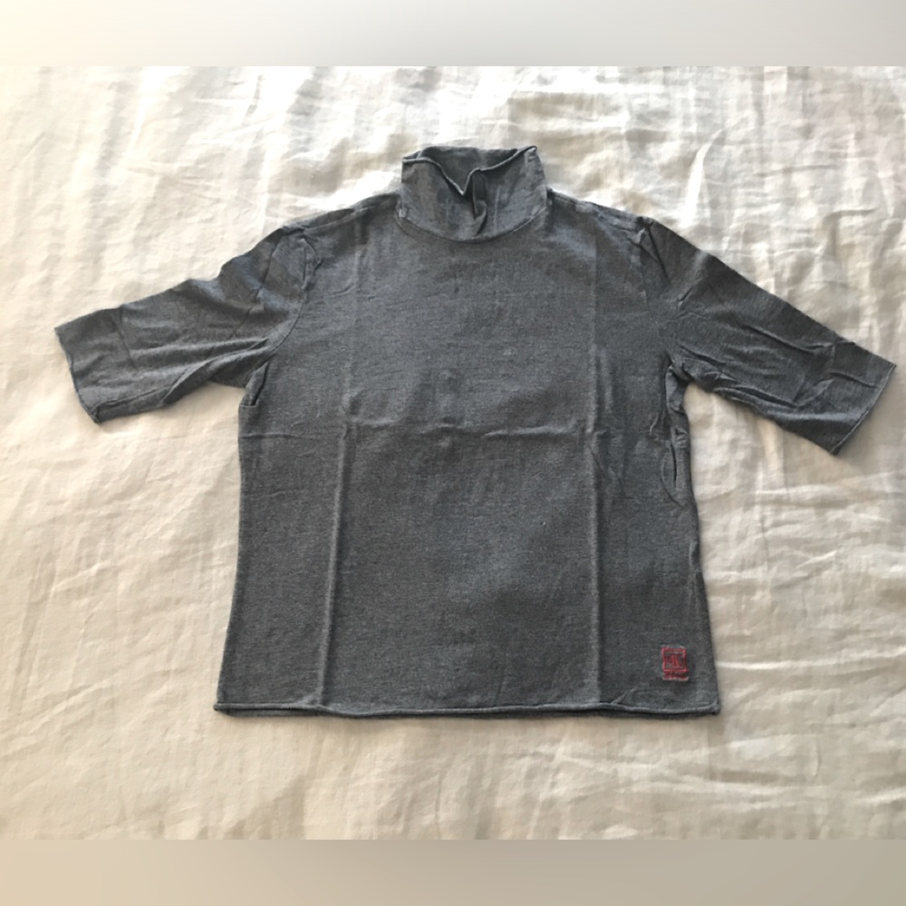 Vintage Calvin Klein Jeans gray short sleeve mock turtleneck in size small